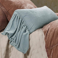 Stella Faux Silk Velvet Long Ruffled Pillow