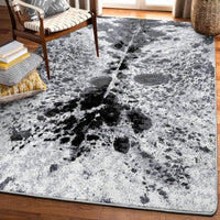 Pioneer Longhorn - Black & White Cowhide Rug Displey