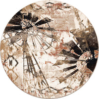 Painted Windmill Gouache Cowboy Rug