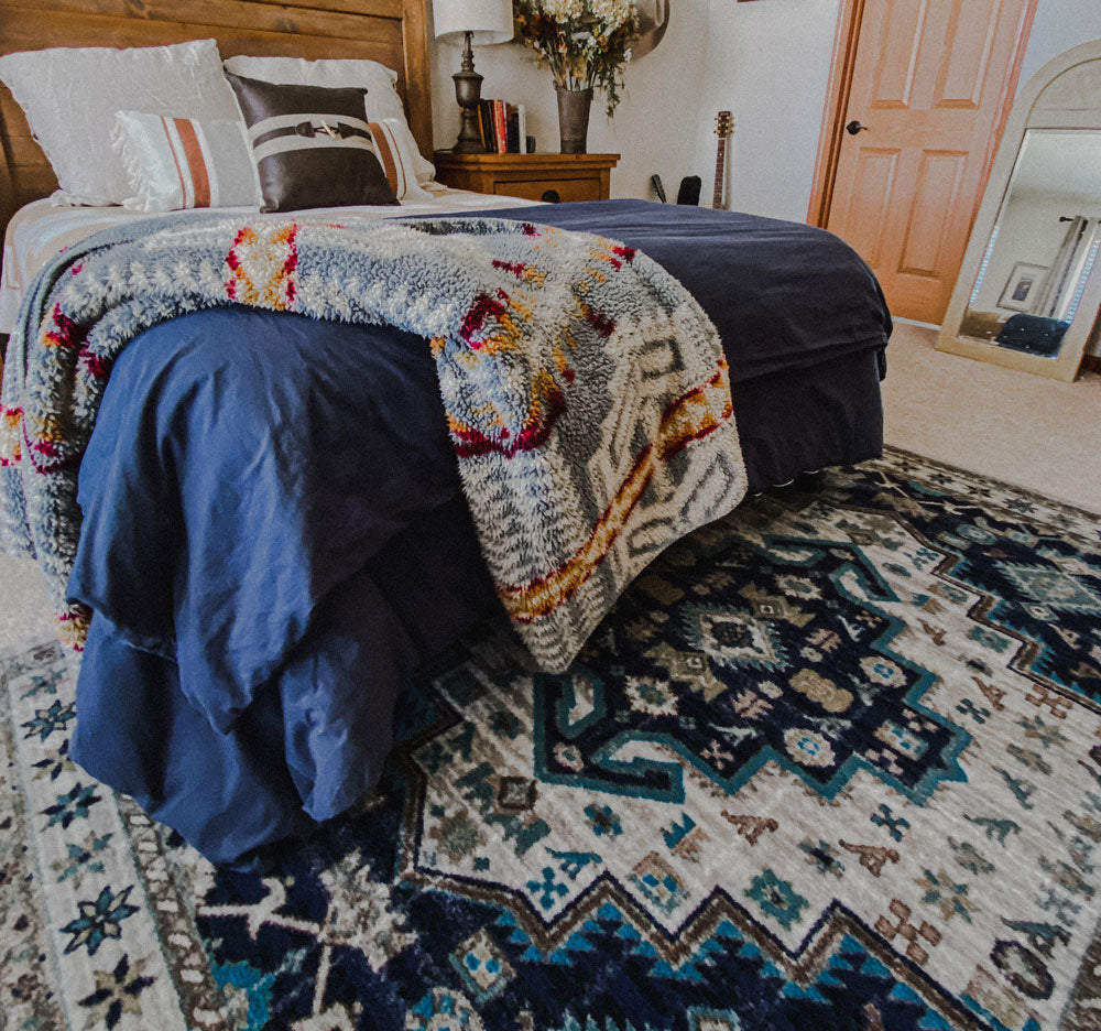 Persian Version - Dusk Blue Turquoise Rug