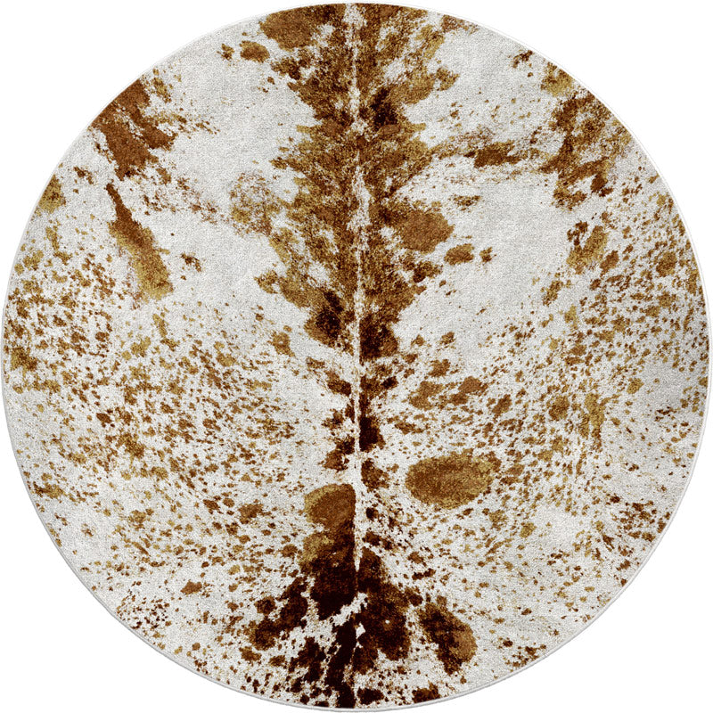 Pioneer Longhorn Cowhide Round Rug