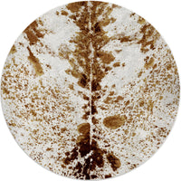 Pioneer Longhorn Cowhide Round Rug