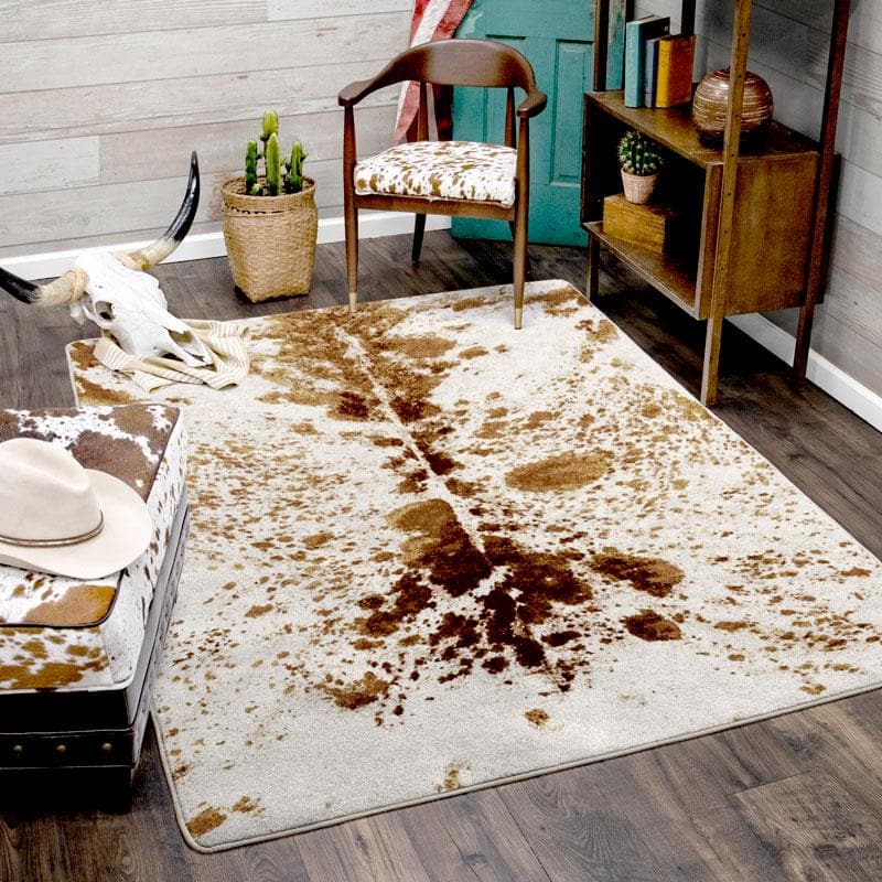 Pioneer Longhorn Spotted Brindle Rug