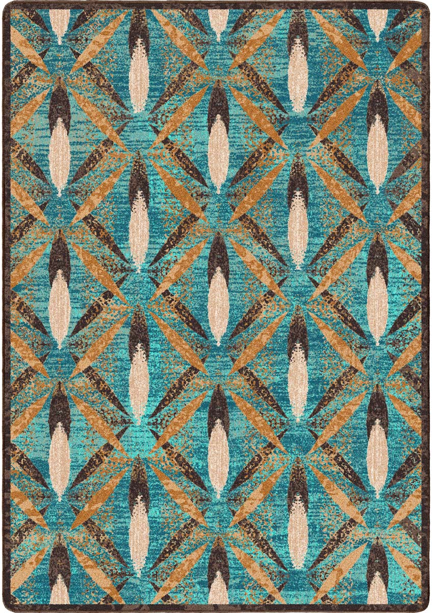 Plumage - Tropical Turquoise Western Rug