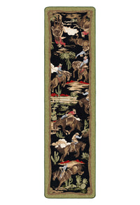 Retro Cowboy - Green & Black Vintage Western Rug