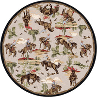 Retro Cowboy - Natural Vintage Western Rug