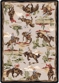Retro Cowboy - Natural Vintage Western Rug