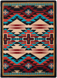 Rustic Cross Blue American Dakota Rug