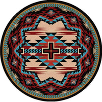 Rustic Cross Blue American Dakota Rug
