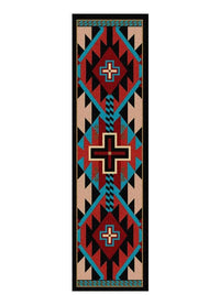 Rustic Cross Blue American Dakota Rug