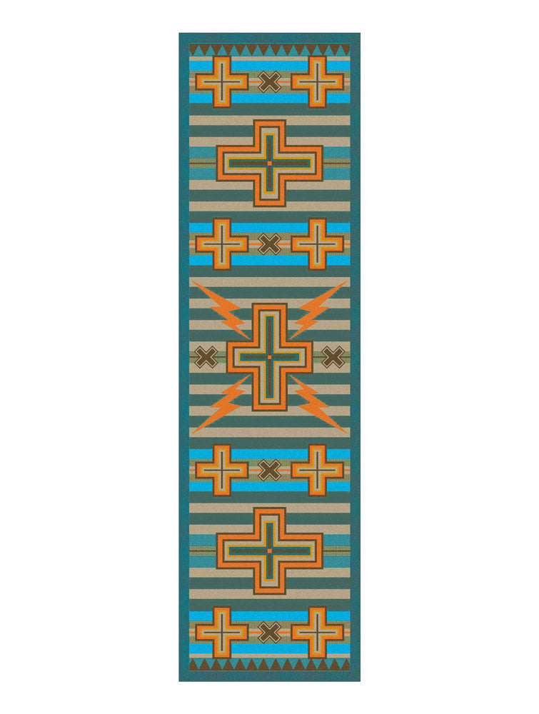 Tempest Turquoise Southwest Rug Runner