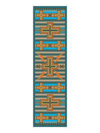Tempest Turquoise Southwest Rug Runner