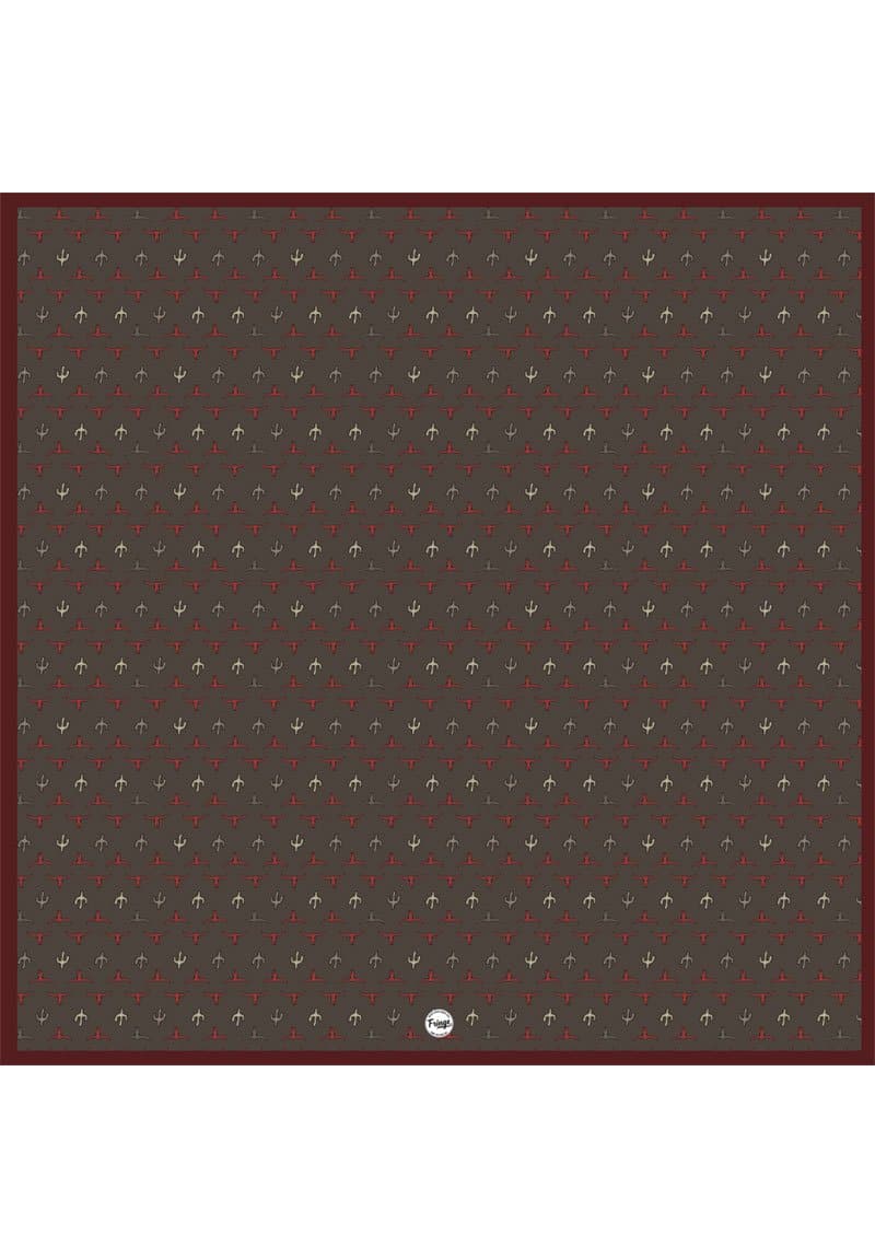 Western Pocket Square Longhorn/Saguaro Brown