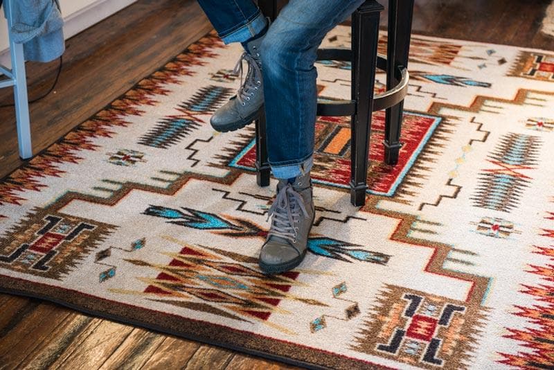 Storm Pattern Rustic Area Rug