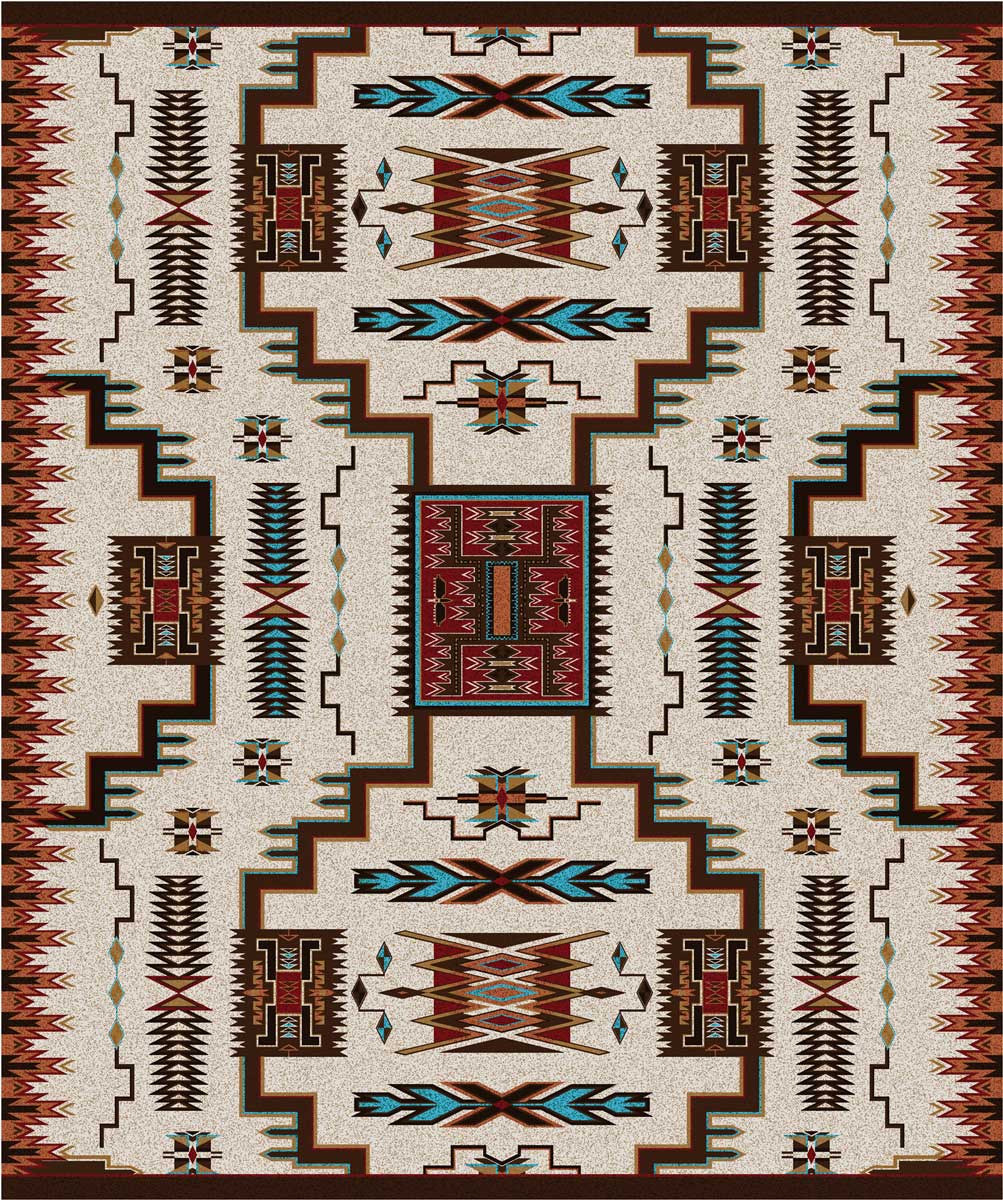 Storm Pattern Rustic Area Rug