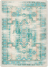 Rustic Turquoise Western Rug