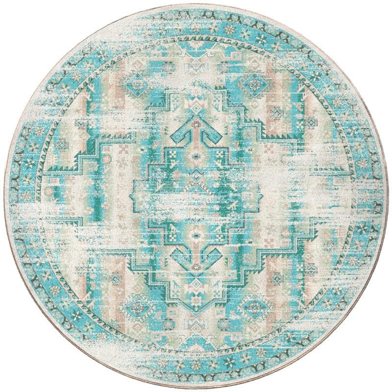 Rustic Turquoise Western Rug
