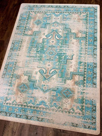 Rustic Turquoise Western Rug