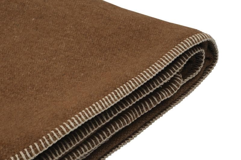 Camel Wool Throw Blanket