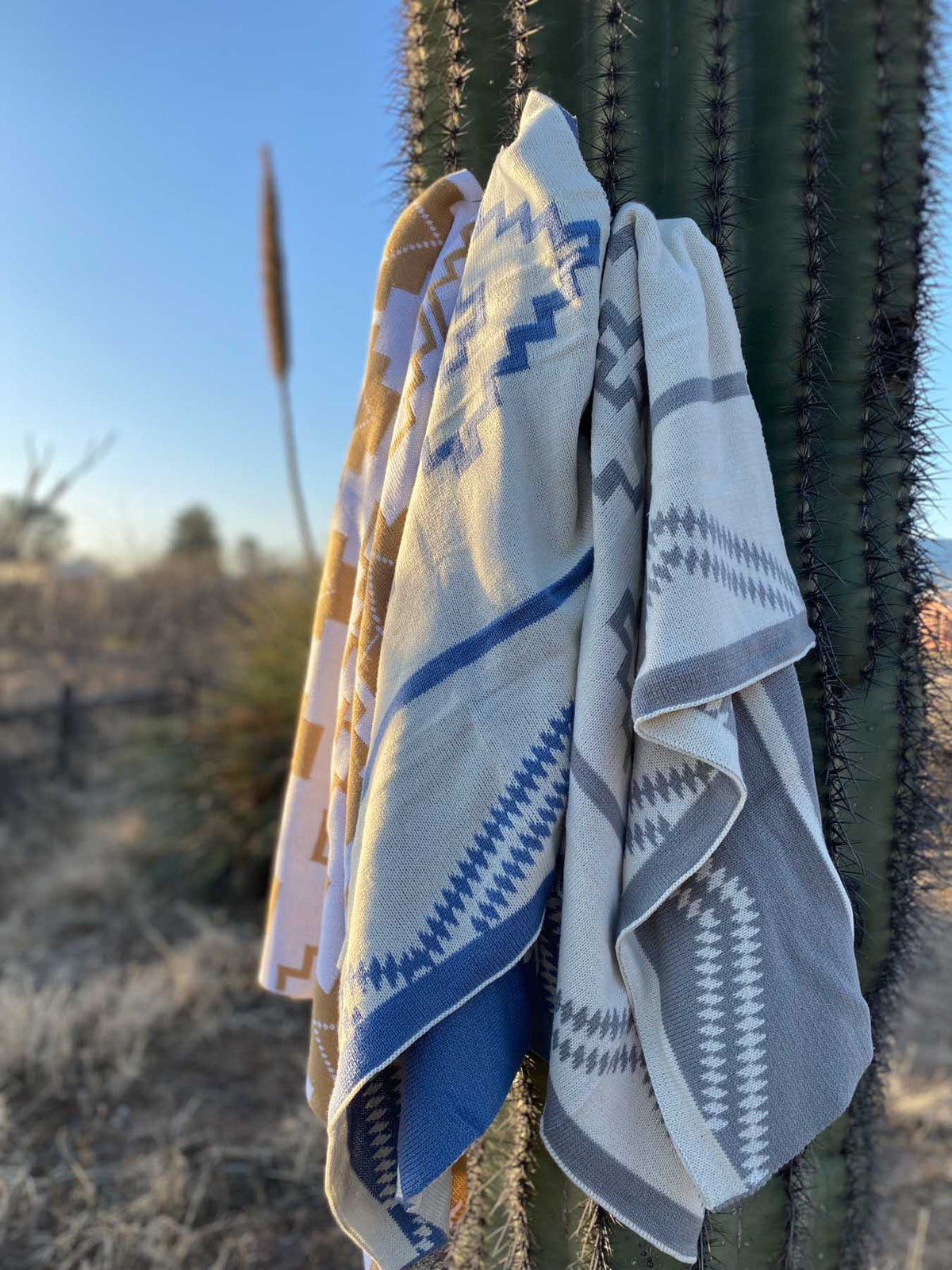 Blue Alpine Western Baby Blanket
