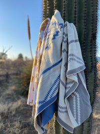 Blue Alpine Western Baby Blanket