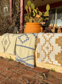 Gray Alpine Aztec Baby Blanket