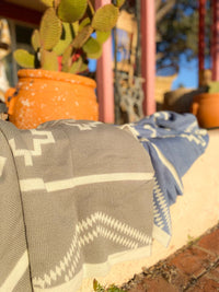 Gray Alpine Aztec Baby Blanket