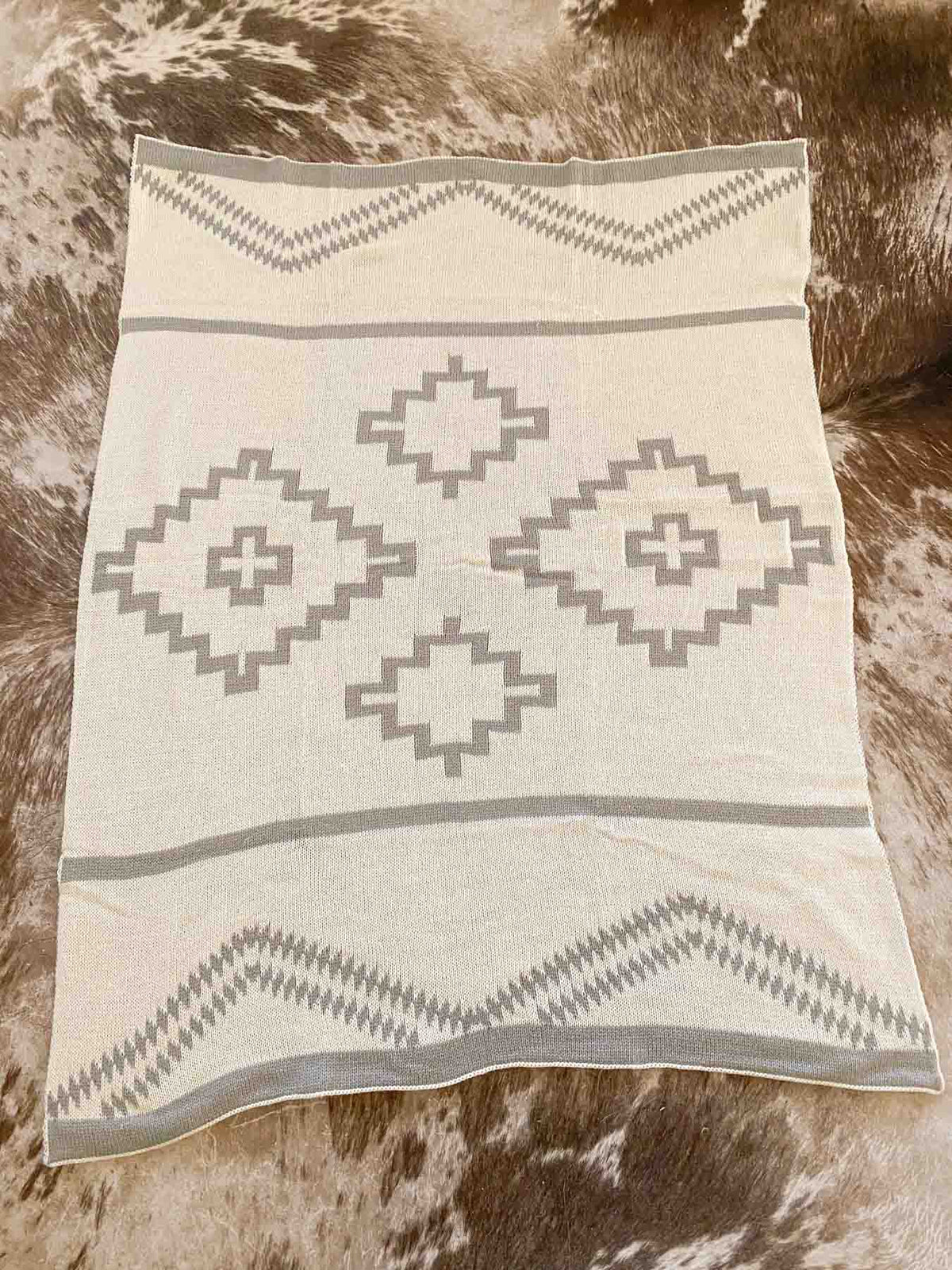 Gray Alpine Aztec Baby Blanket