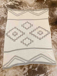 Gray Alpine Aztec Baby Blanket