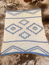 Blue Alpine Western Baby Blanket