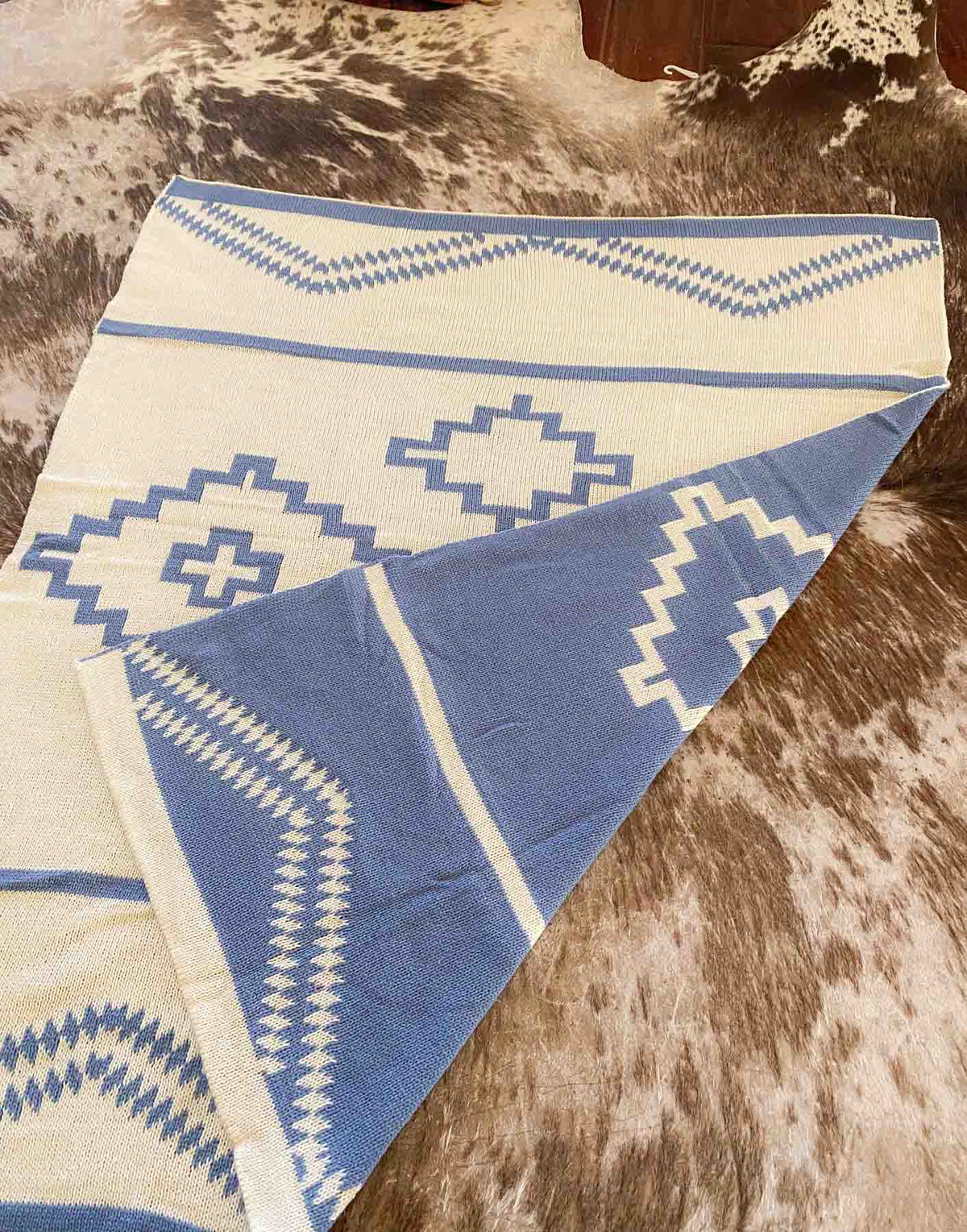 Blue Alpine Western Baby Blanket
