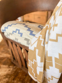 Blue Alpine Western Baby Blanket