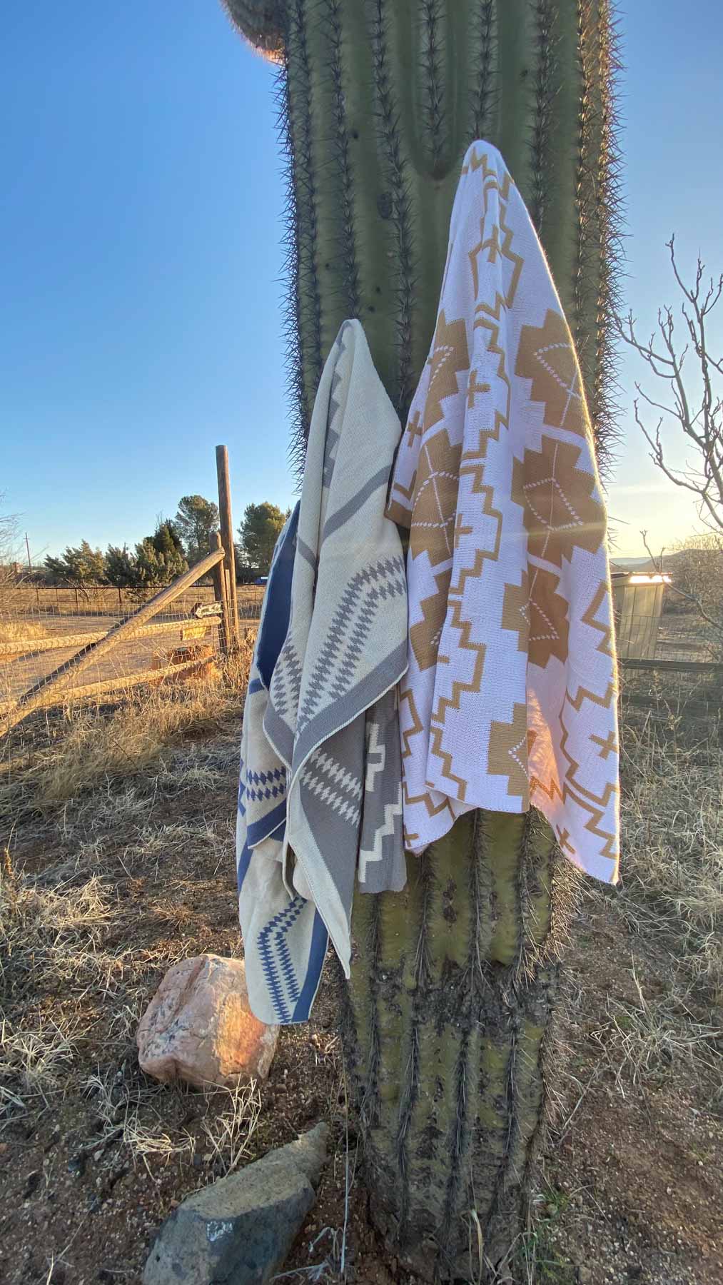 Gray Alpine Aztec Baby Blanket