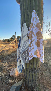 Gray Alpine Aztec Baby Blanket