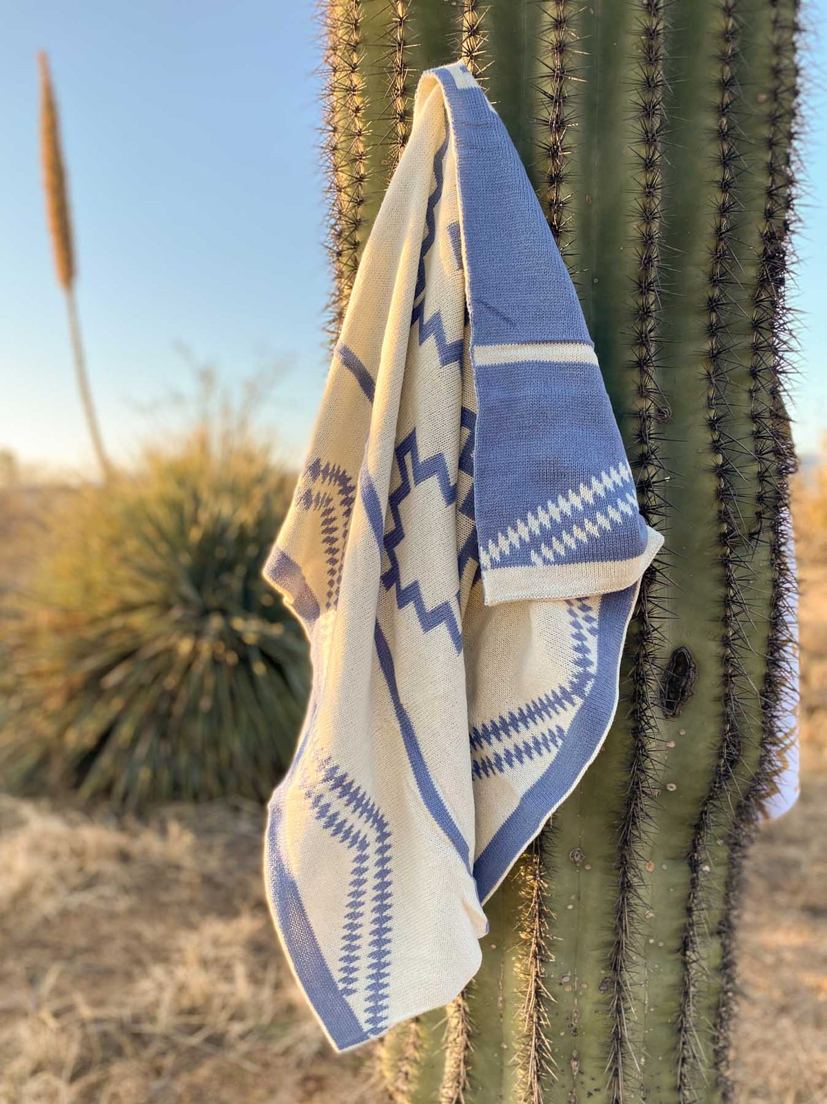 Blue Alpine Western Baby Blanket