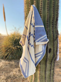 Blue Alpine Western Baby Blanket