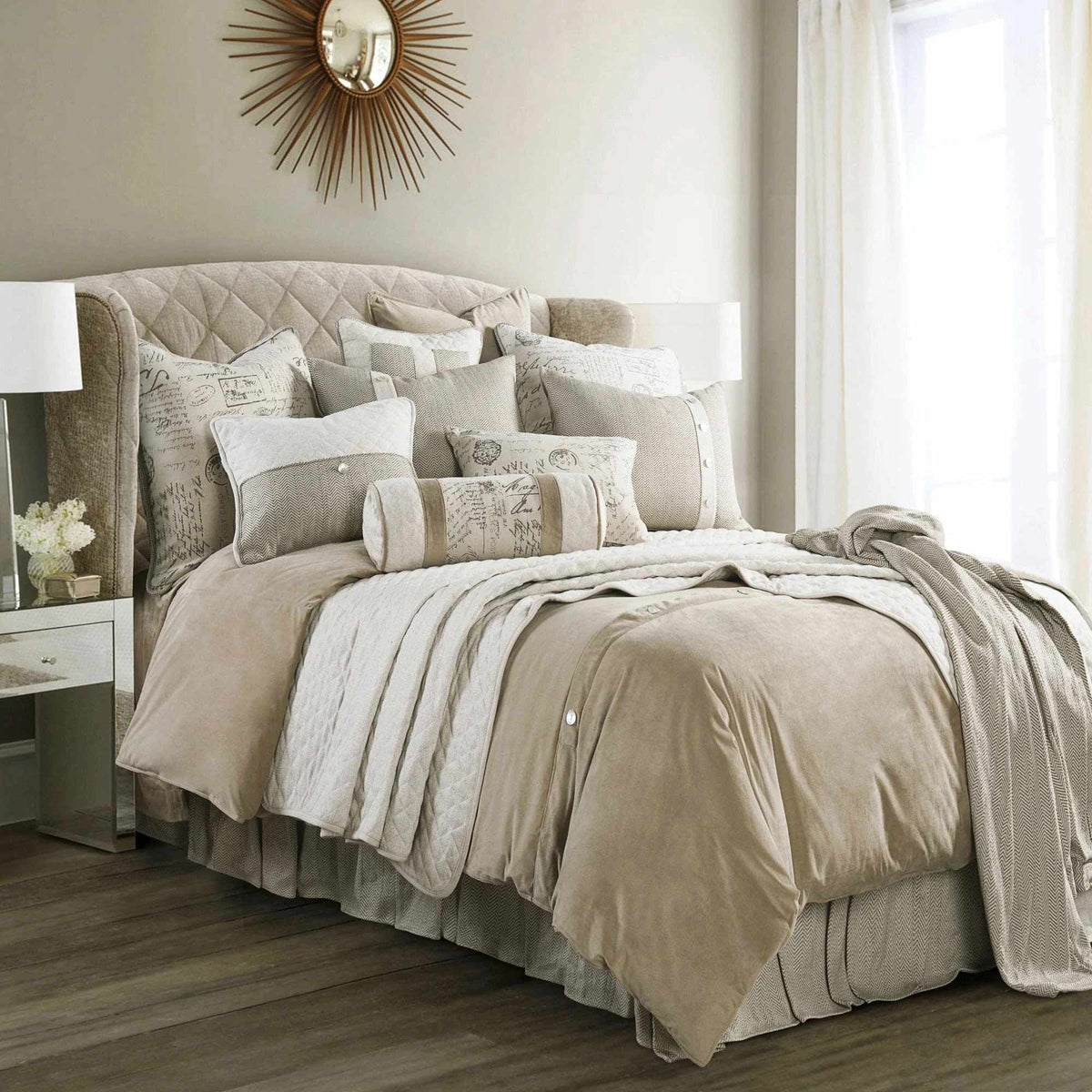 Sand Velvet Duvet Cover