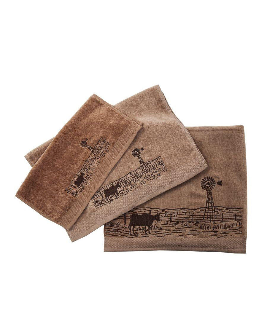 Jasper Western Bath Towel Set, Mocha