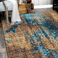 Mystic - Turquoise Splash Area Rug
