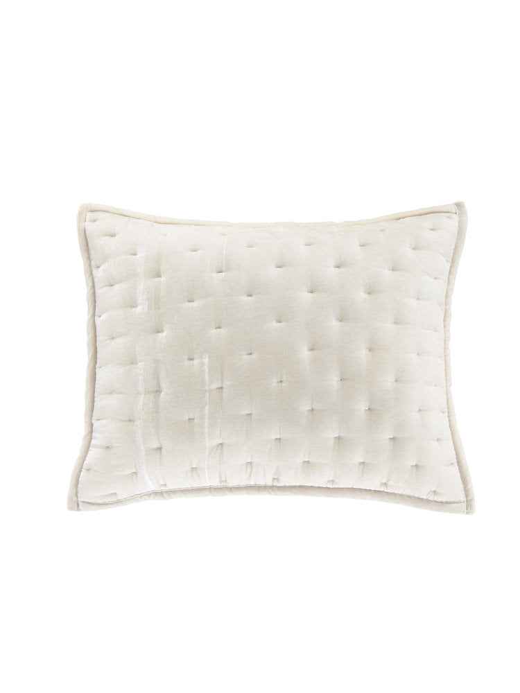 Stella Faux Silk Velvet Pillow Sham Stone