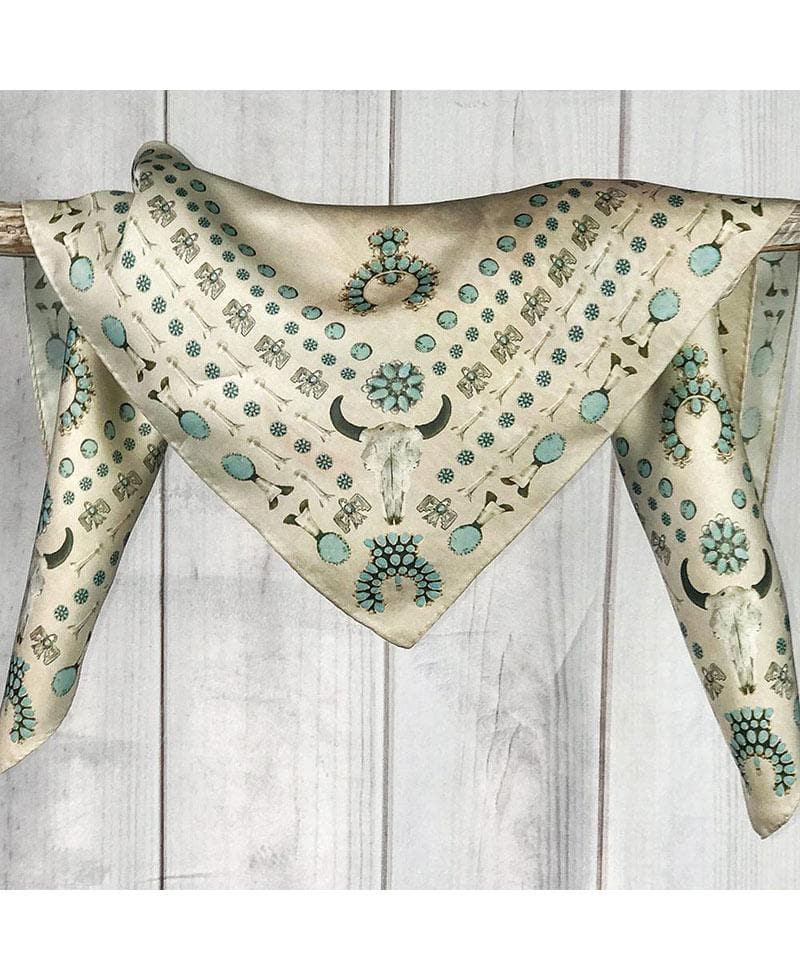 Fringe Scarves Squash Blossomed - Bone