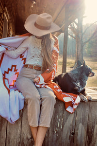 Alpine Rust Aztec Blanket