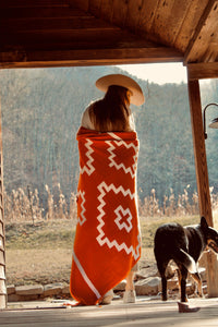 Alpine Rust Aztec Blanket