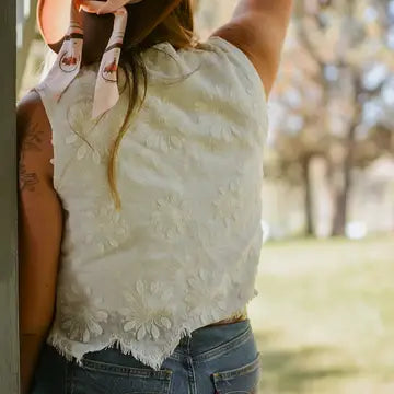 Roamin' Cowgirl Bison Western Twilly Scarf