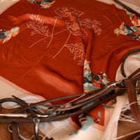 Poppy Cowgirl: 35x35 Mulberry Silk Wild Rag