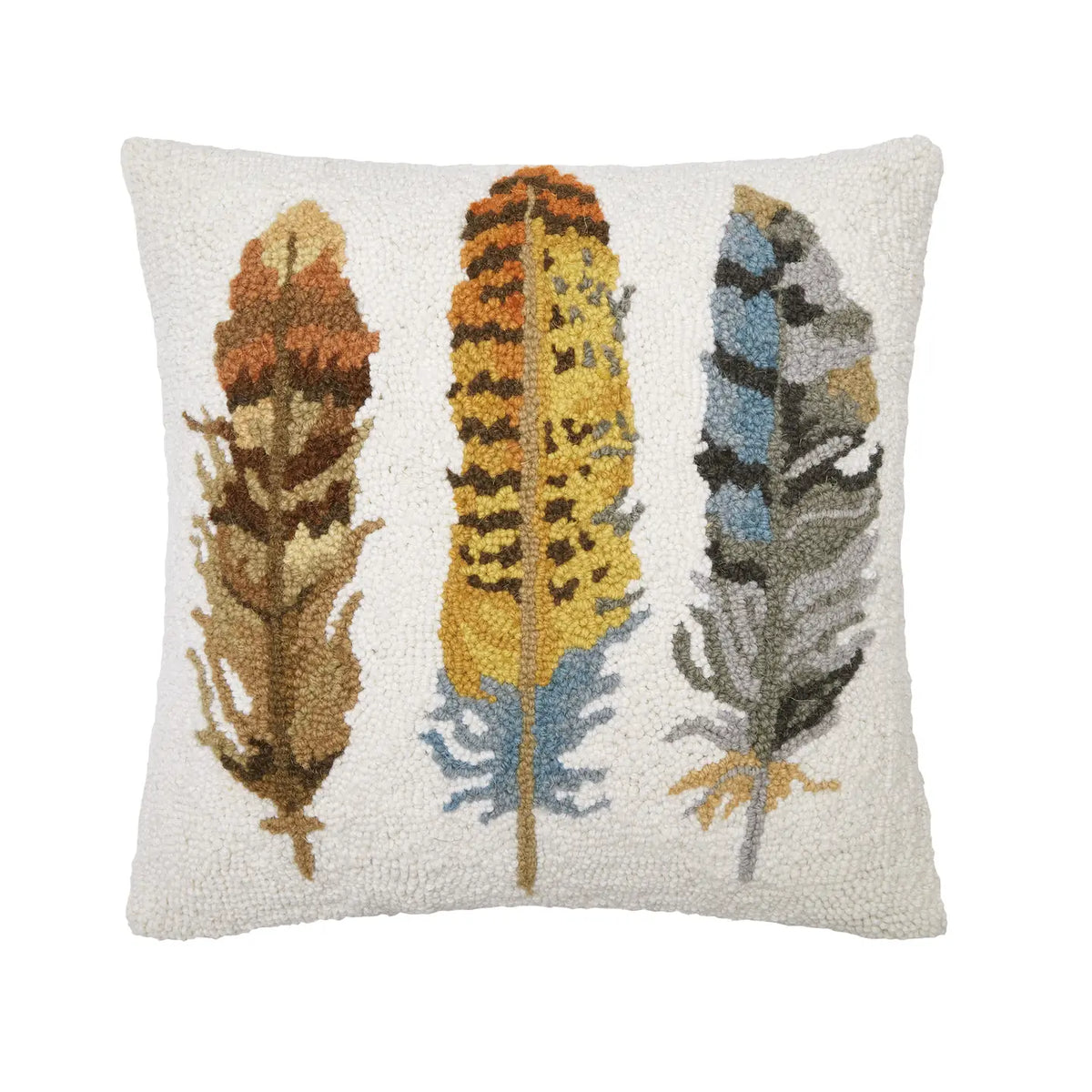 Feathers Wool Hook Throw Pillow