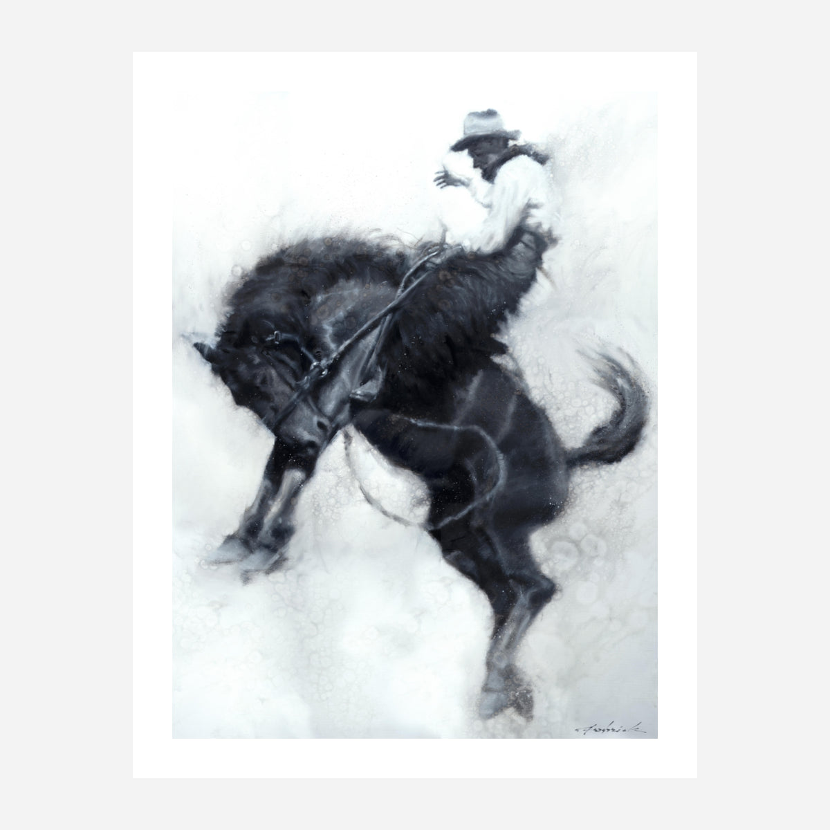 Buck vintage cowboy print - David Frederick Riley