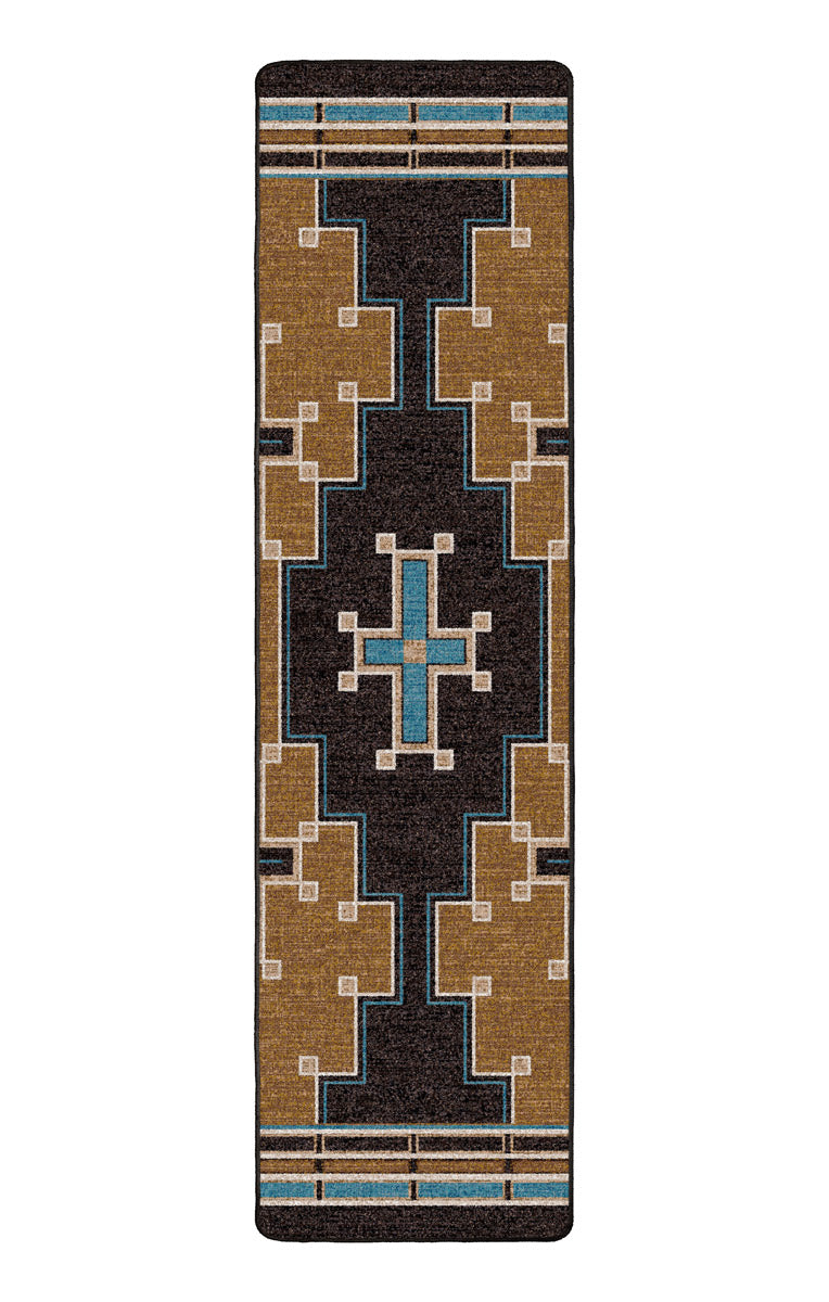 The Crusade - Brown and Turquoise