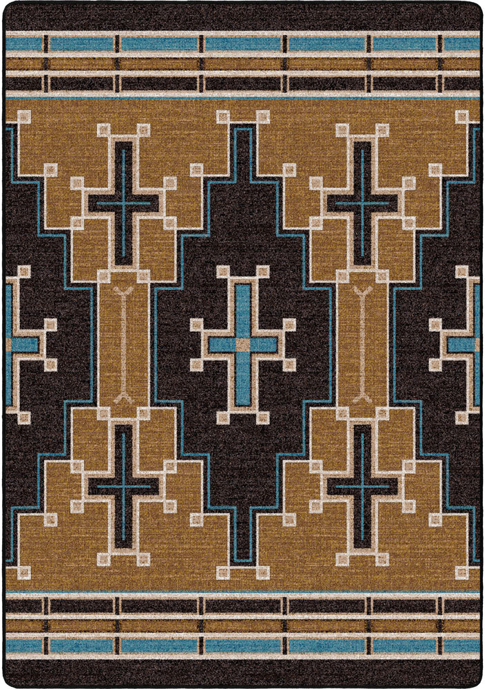 The Crusade - Brown and Turquoise