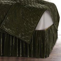 Stella Faux Silk Velvet Bed Skirt